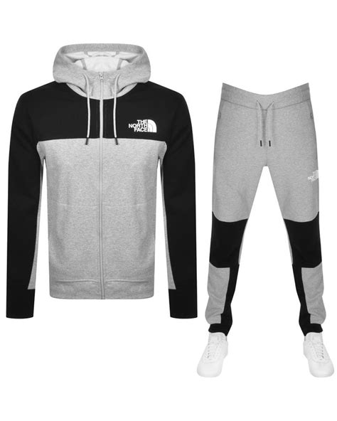 north face grey tracksuit men's.